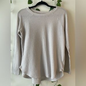 Cream/White WaffleKnit Sweater | Size Sm